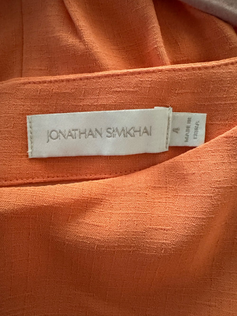 Jonathan Simkhai Romy Mini Dress in Sunset Size 4 - Picture 6 of 6